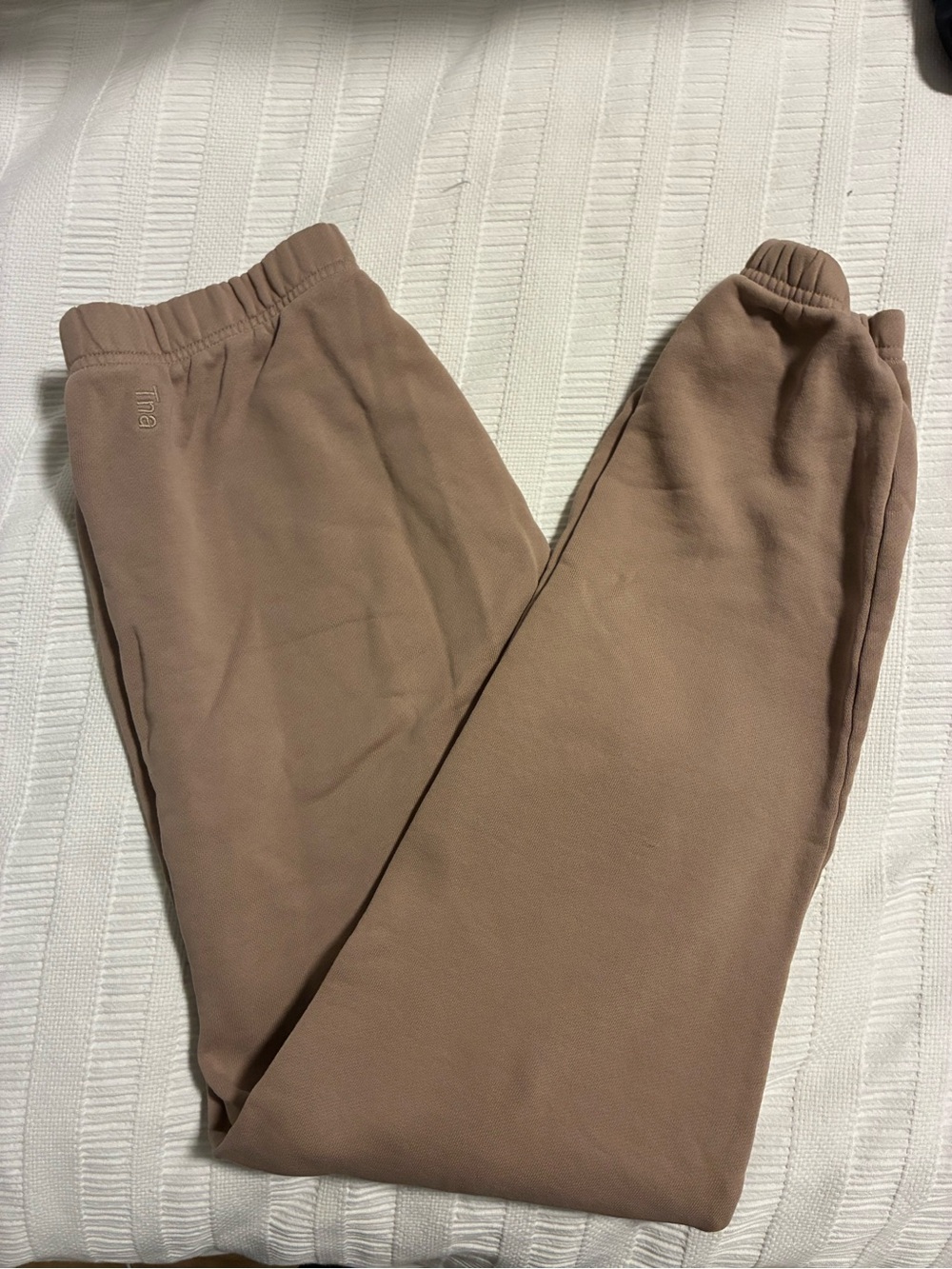 TNA cozyAF High Rise Sweatpants in Taupe Brown